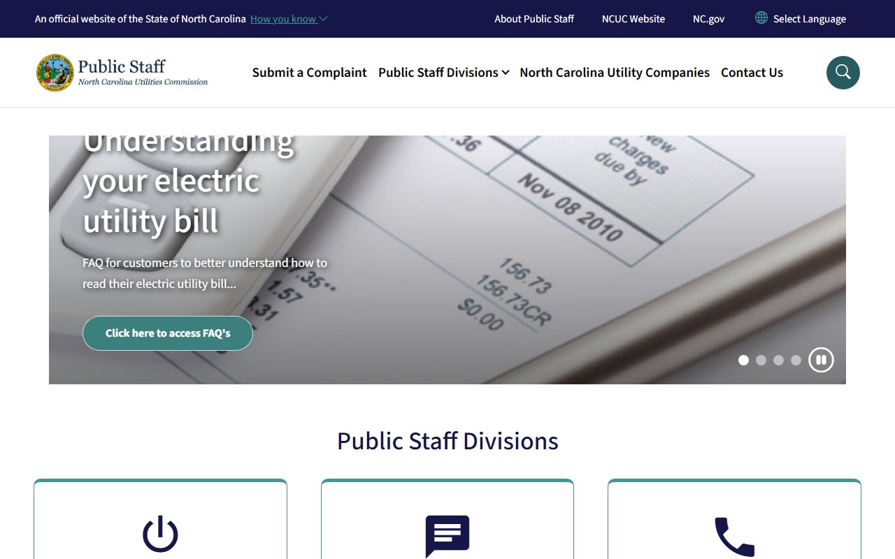 Forsyth County phone area code North Carolina Public Staff telecom consumer source