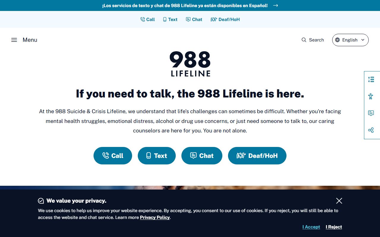 Forsyth County phone code reference for the 988 Suicide and Crisis Lifeline